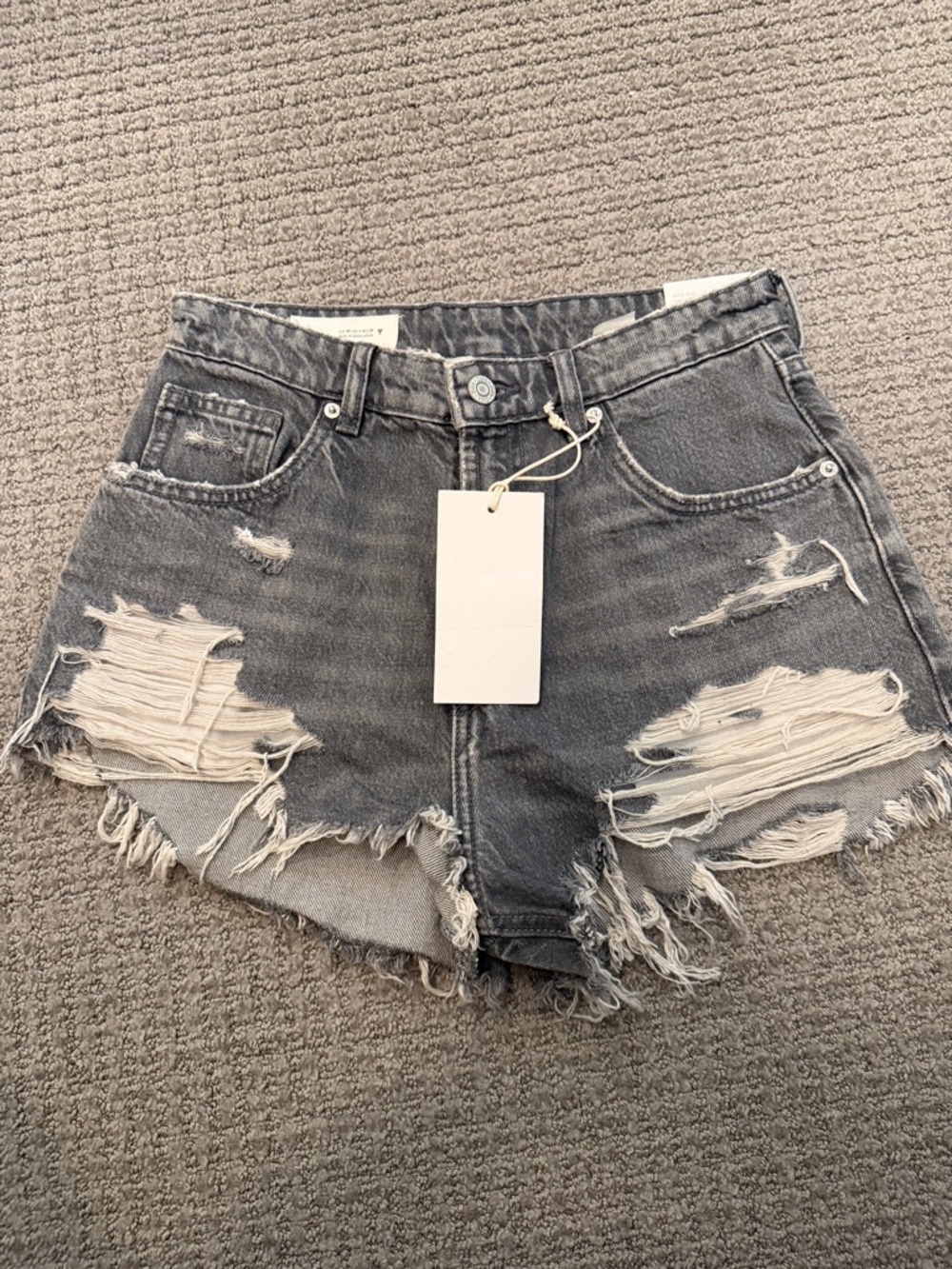 Zara High Rise Denim Shorts